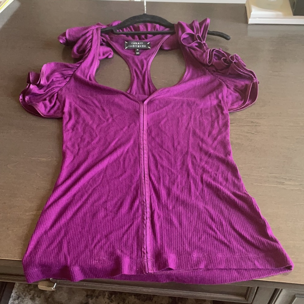 Robert Rodriguez Purple Ruffle Heaven Top 💜 - Picture 7 of 8